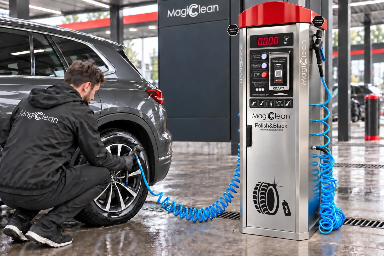 Чернение шины у автомата MagicClean Polish&Black
